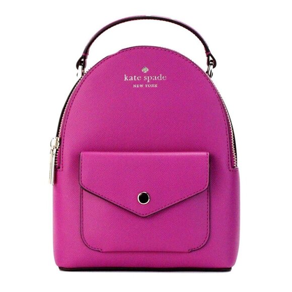 NEW Kate Spade Schuyler Mini Baja Rose PVC Leather Backpack School Barbie Core